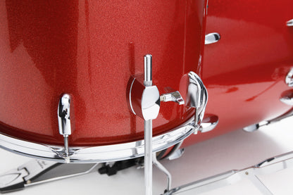 TAMA Stagestar Drum Set 5 teilig (20" BD) - Candy Red Sparkle/Chrom HW + MEINL Cymbals BCS Cymbal Set