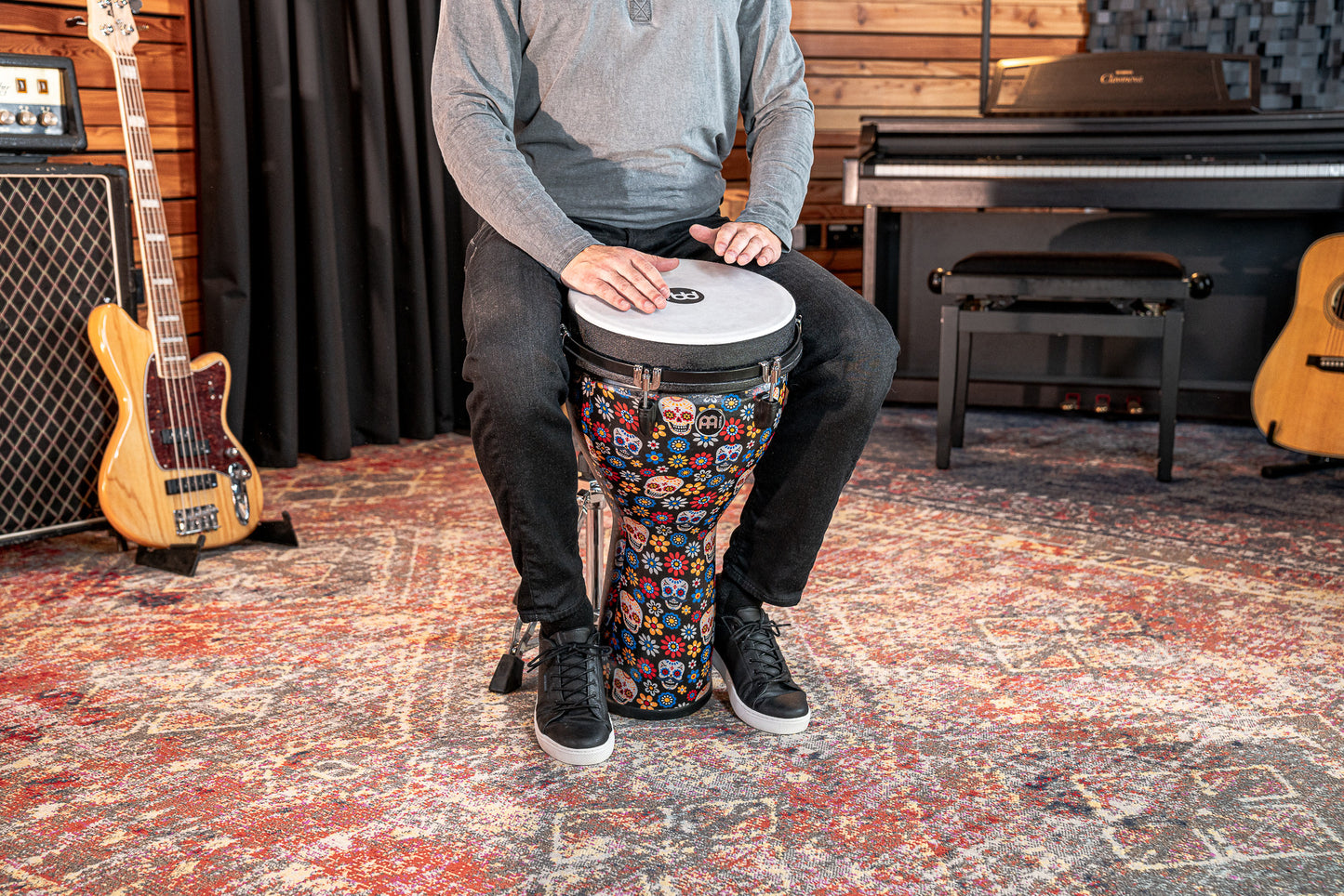 MEINL Percussion Jumbo Djembe 12" - Day Of The Dead