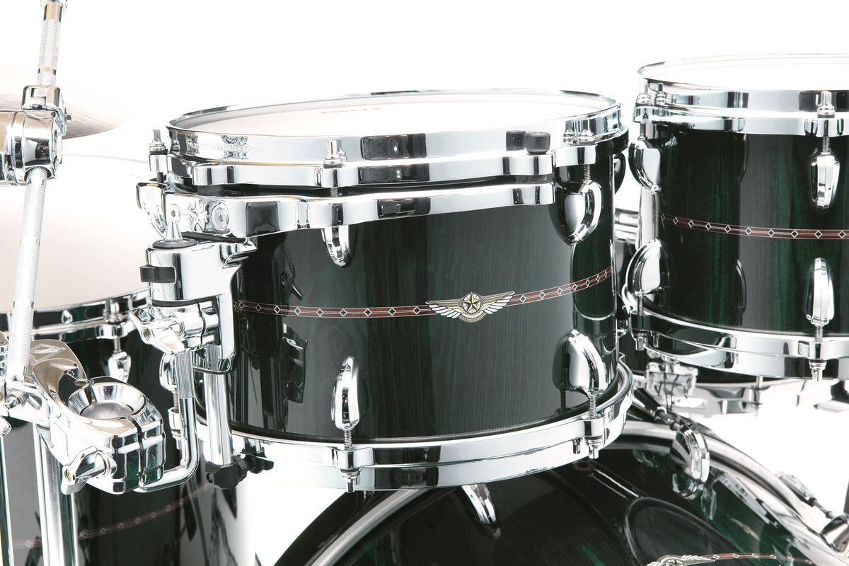 TAMA STAR Bubinga Shell Kit 4 pcs - Dark Green Cordia/Chrome HW