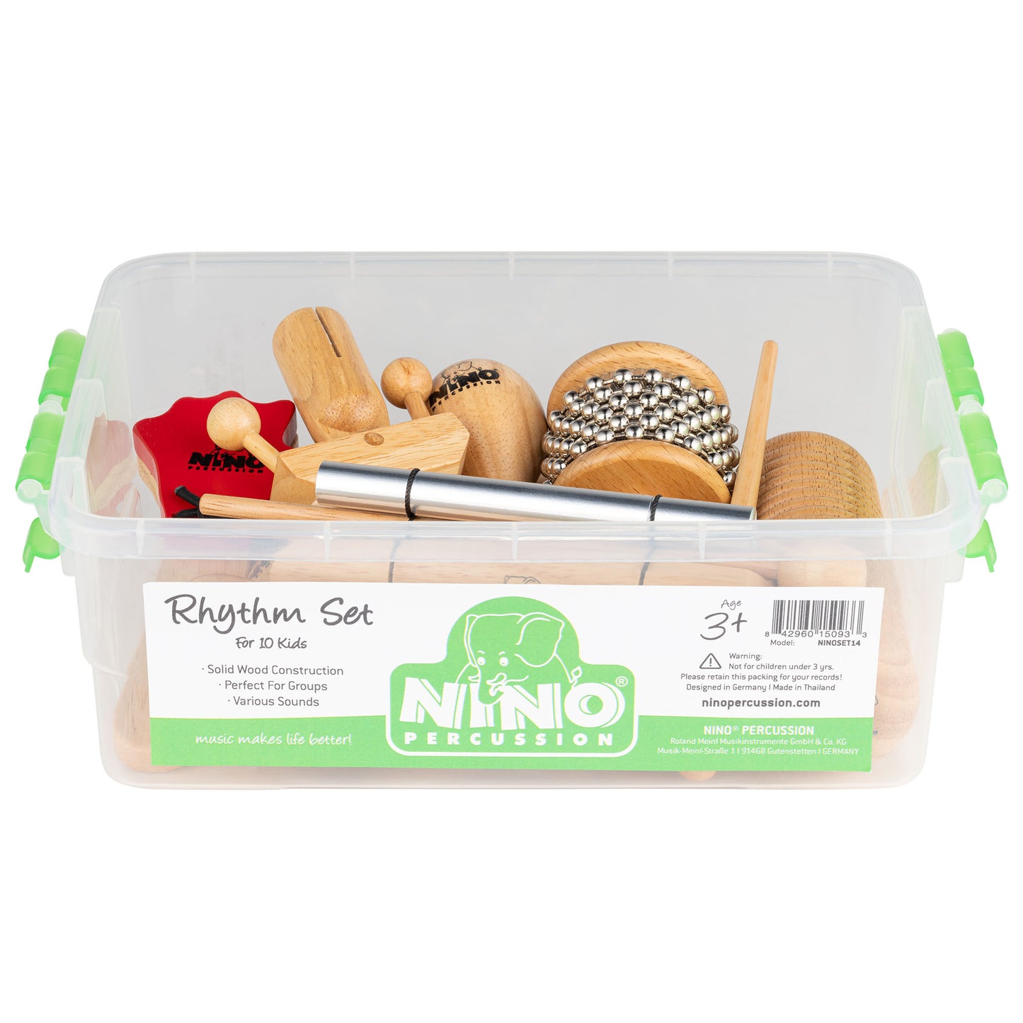 NINO Percussion Wooden Rhythm Box Set