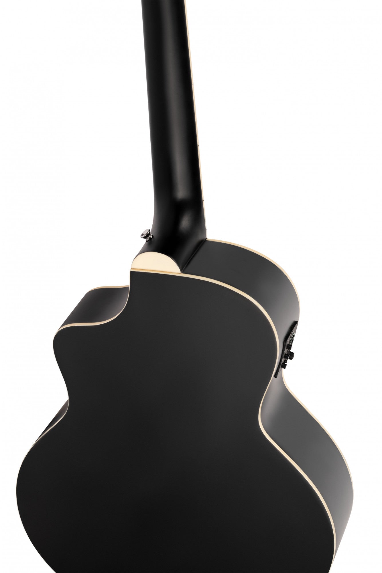 ORTEGA Deep Series 7 Medium Scale Acoustic Bass 4 String - Spruce / Mahogany Satin Black