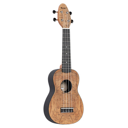 KEIKI K3 Serie Sopran Ukulele Lefty Set - Spalted Maple / ABS