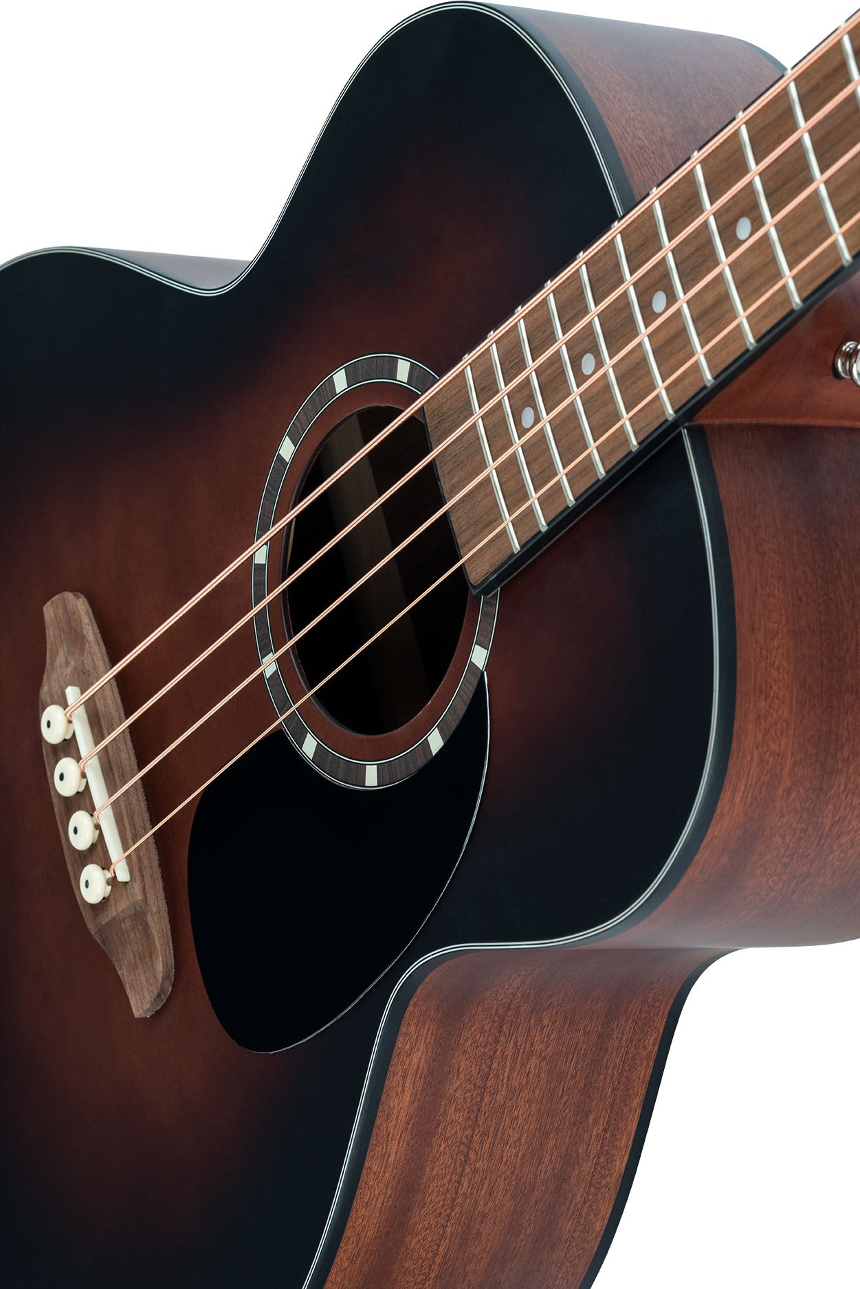 ORTEGA Deep Series 7 Medium Scale Acoustic Bass 4 String - Spruce / Mahogany Bourbon Fade