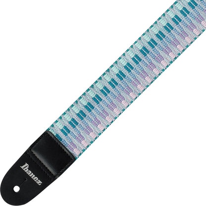 IBANEZ Braided Guitar Strap - Mint Green/Purple