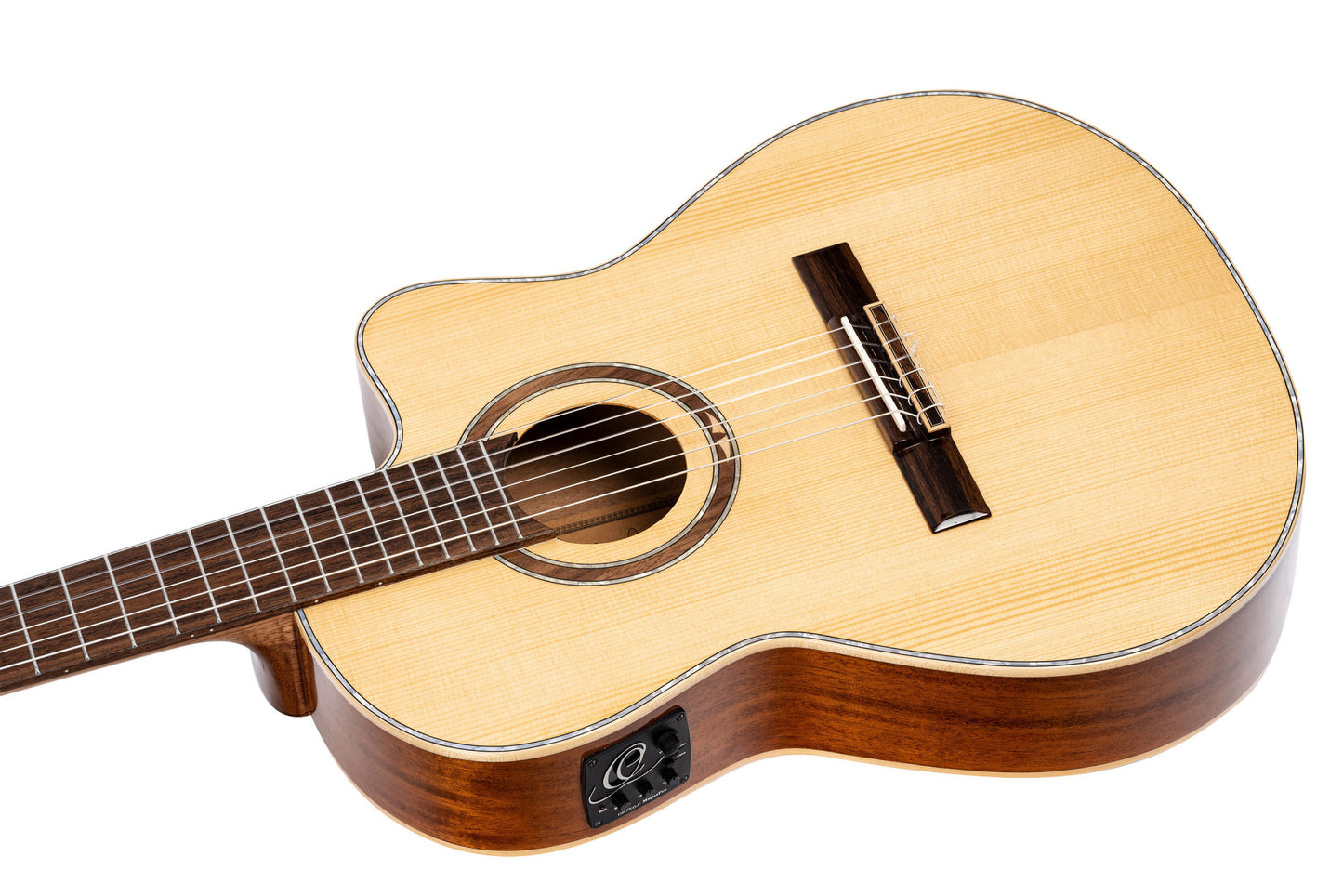 ORTEGA Performer Series 4/4 Thinline Konzertgitarre 6-String - Natural + Gigbag
