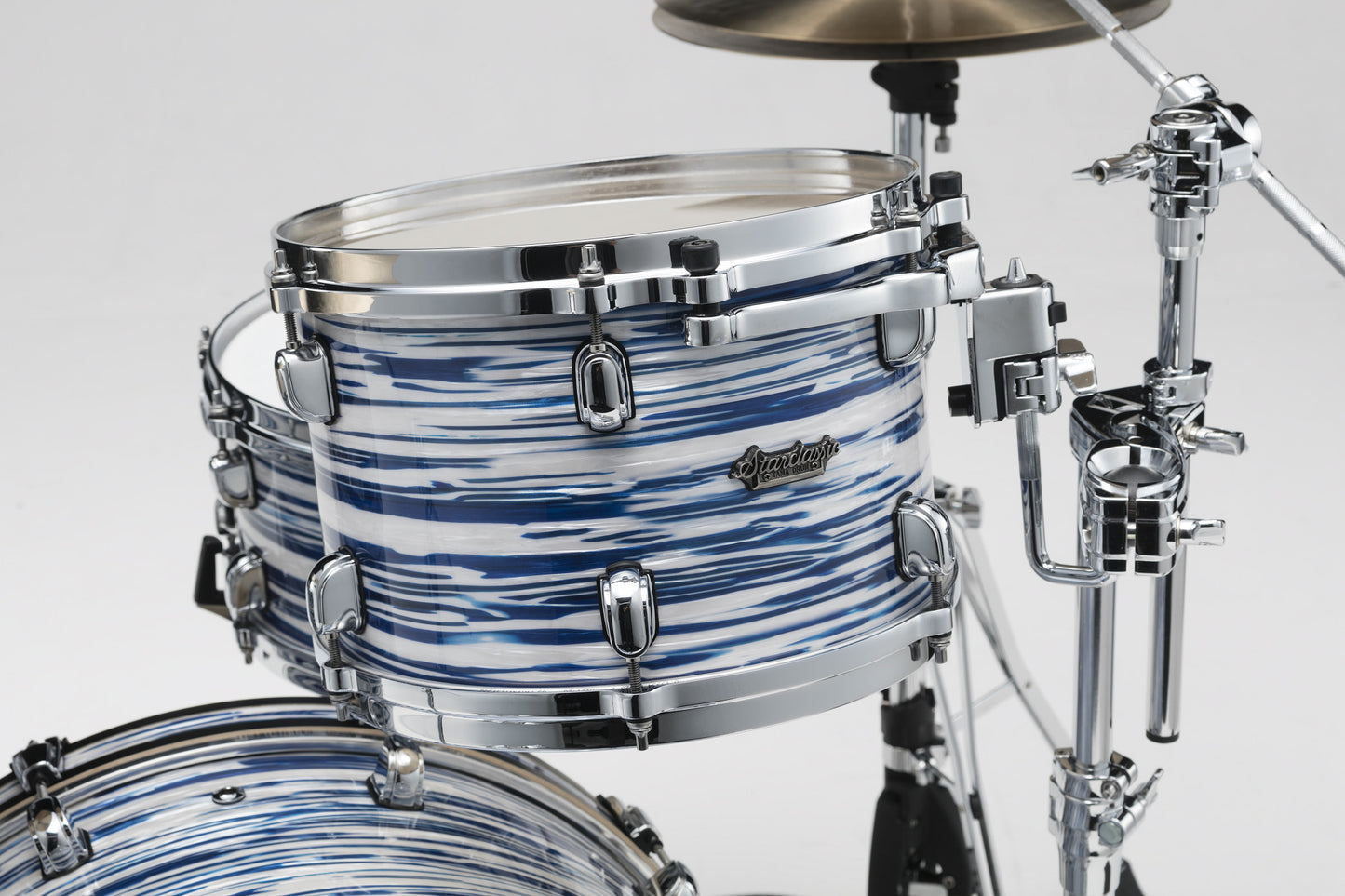 TAMA Starclassic Maple Duracover Wrap Shell Kit 3pcs - Blue & White Oyster /Chrome HW