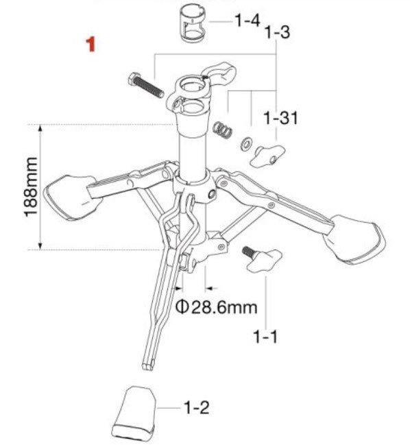 TAMA Stativ Basis für HS80W