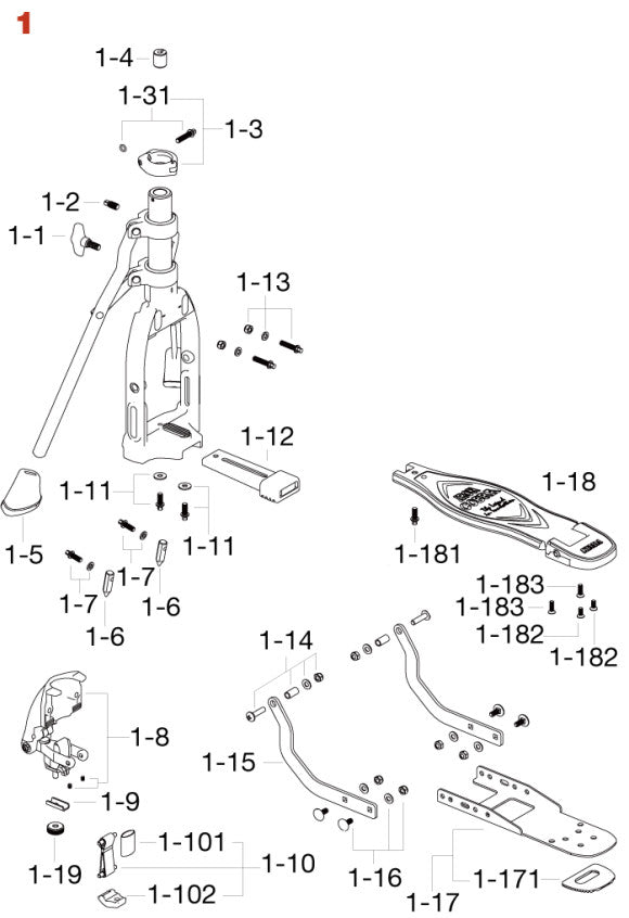TAMA Base Assembly for HH905RH HiHat Stand
