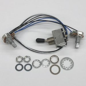 IBANEZ Circuit Assembly - 3 way toggle, black cap, nickel, 1 volume 1 tone