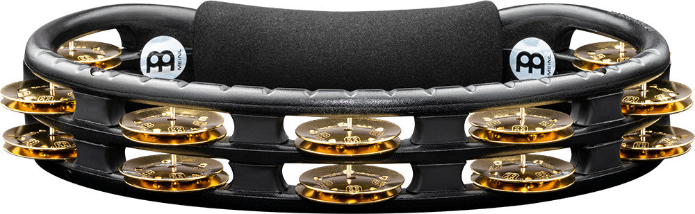 MEINL Percussion Traditional ABS Series Hand Held Molded ABS Tambourine - Black/Brass Jingles