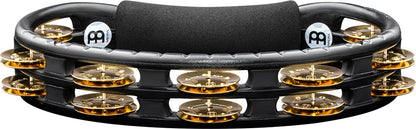 MEINL Percussion Traditional ABS Series Hand Held Molded ABS Tambourine - Black/Brass Jingles