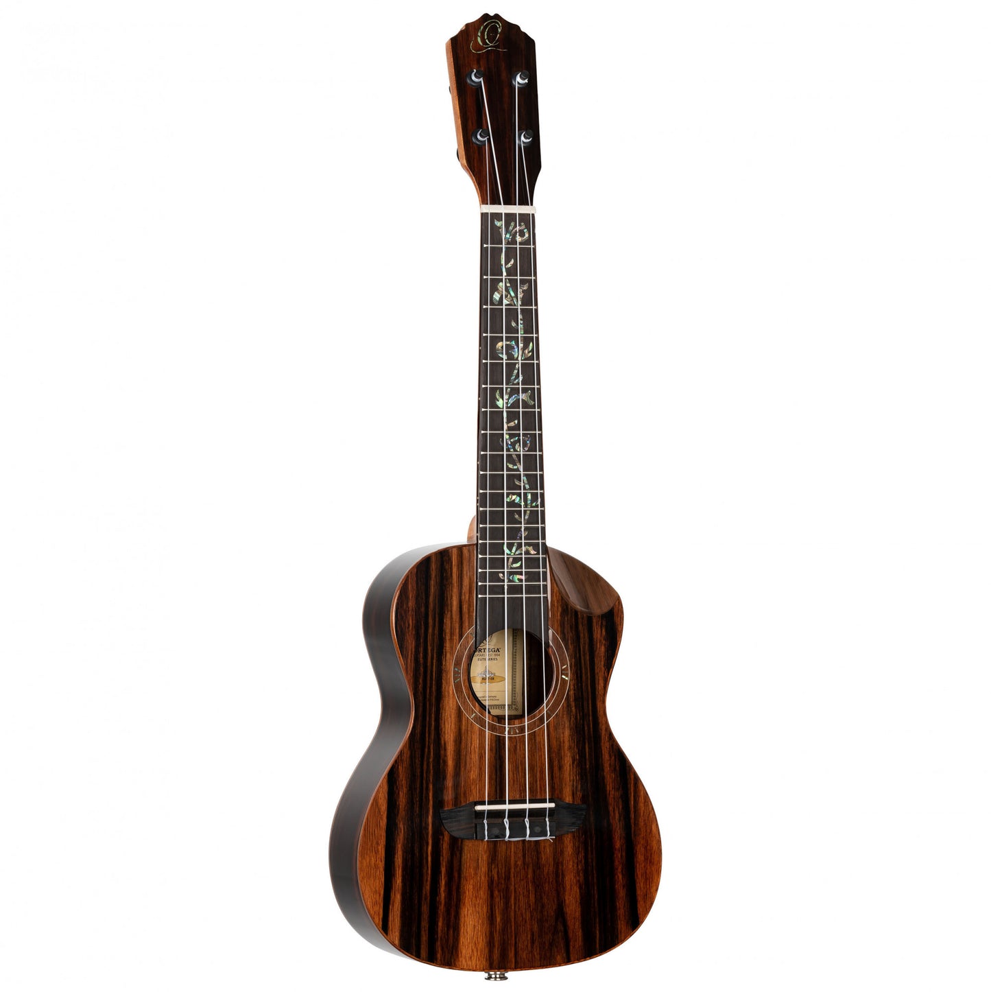 ORTEGA Elite Serie Konzert Ukulele 4 String - Solid Ebony Natural + Bag
