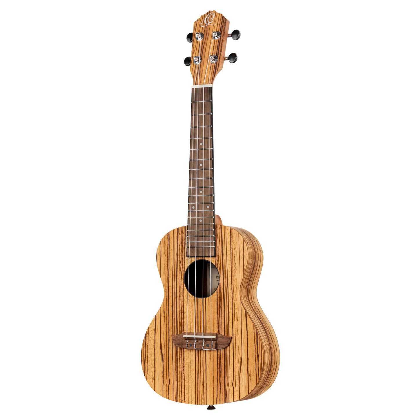 ORTEGA Timber Series Concert Ukulele 4 String - Zebrawood Natural + Bag