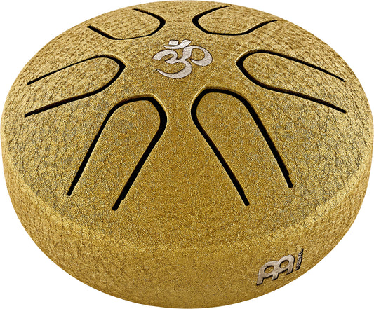 MEINL Sonic Energy Pocket Steel Tongue Drum 3" - A Major/6 Notes/440 Hz - Om/Gold