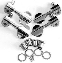 IBANEZ E-Bass Mechanikensatz - 2 x links / 2 x rechts Wilkinson chrome