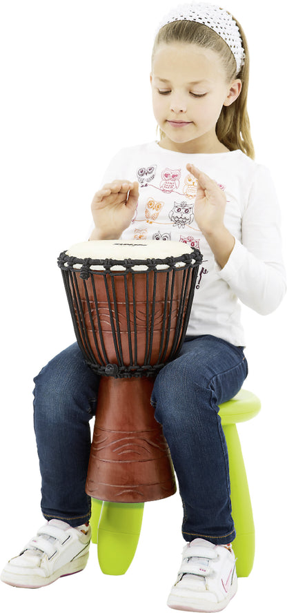 NINO Percussion Water Rythm Series Original African Style Rope Tuned Wood Djembe - 8"