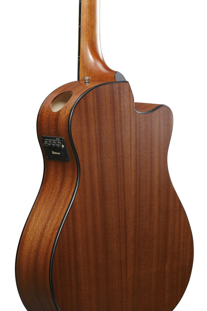 IBANEZ Advanced Acoustic AAM Akustikgitarre 6-String Lefty - Open Pore Light Brown Sunburst Decke, Natural Open Pore Boden & Zargen