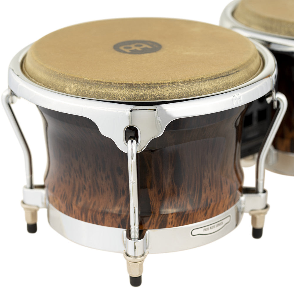 MEINL Percussion Professional Series Wood Bongo 7" Macho & 8 1/2" Hembra - Gold Amber Sunburst