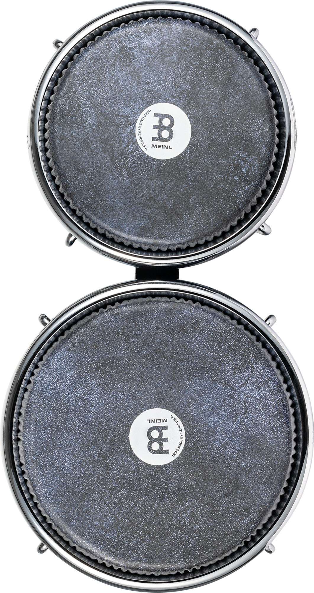 MEINL Percussion Artist Series Bongo William "Kachiro" Thompson, REMO® Black Calfskin Skyndeep Heads - 7" & 8 1/2" Blue Wave