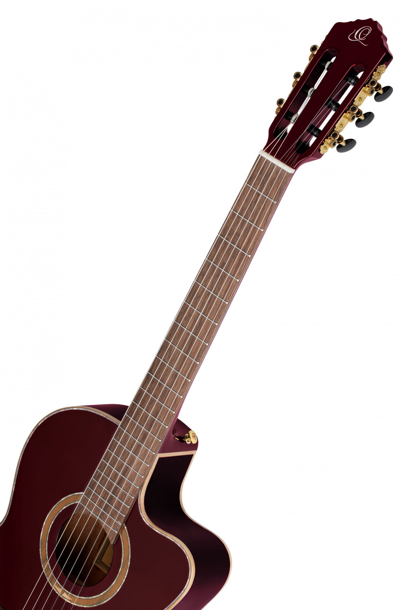 ORTEGA Performer Series 4/4 Thinline Konzertgitarre 6-String - Stained Red + Gigbag