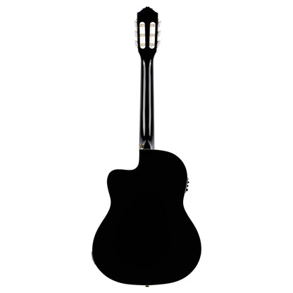 ORTEGA Family Series Pro 4/4 Konzertgitarre 6 String - Massive Fichte / Mahagoni Black + Bag