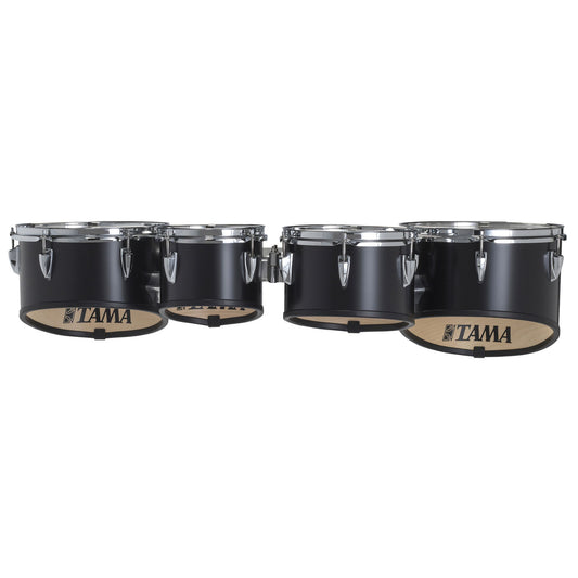 TAMA Starlight Marching Quad Tenor Drums 8"  / 10" / 12" / 13" - Satin Black/Chrom HW