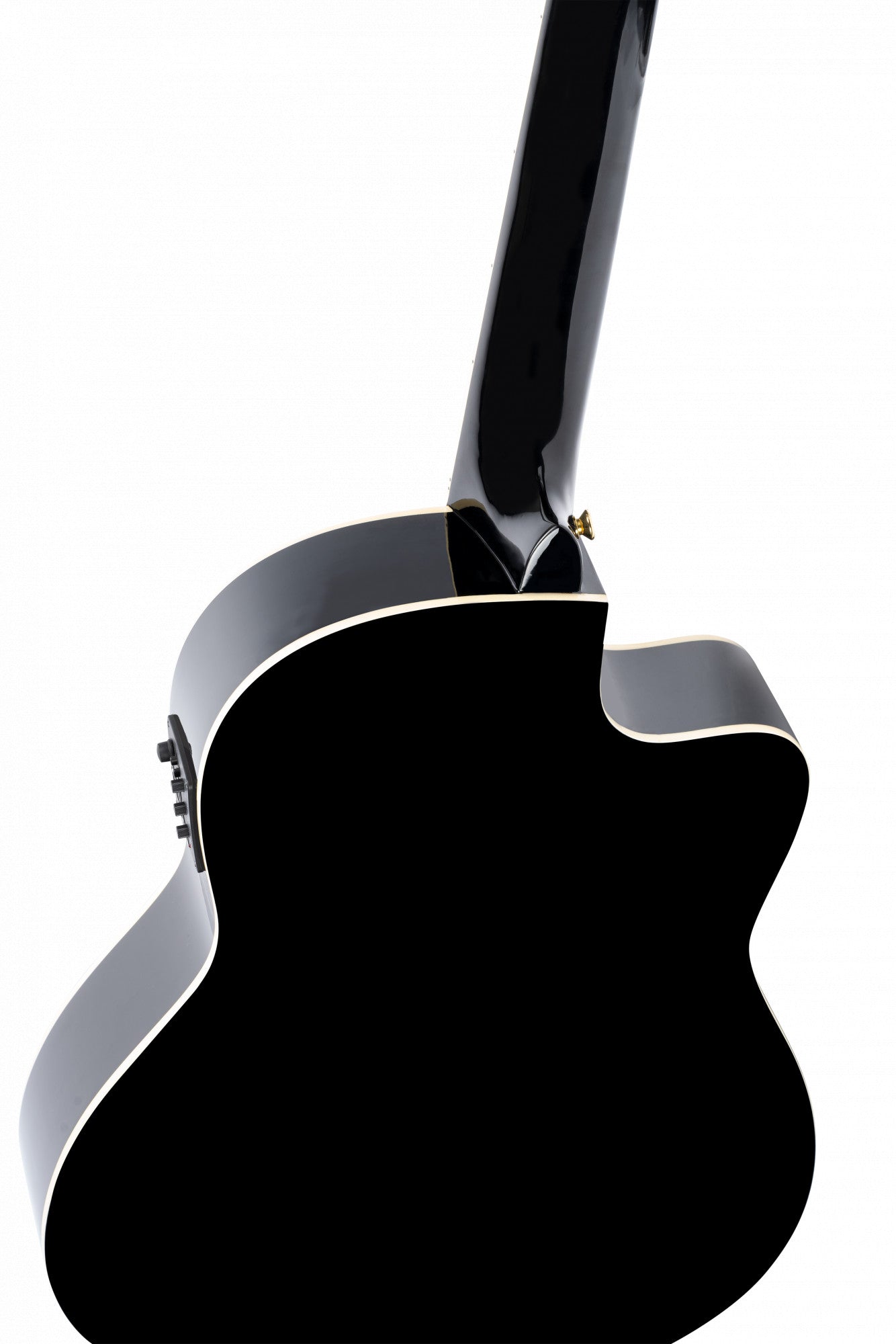 ORTEGA Classical Guitar Family Series Pro 4/4 inclusive Gigbag Thinline Body Slim Neck Lefthand - black
