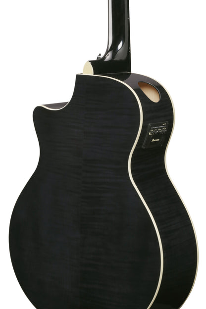 IBANEZ AE Acoustic Guitar 6-String - Transparent Black High Gloss