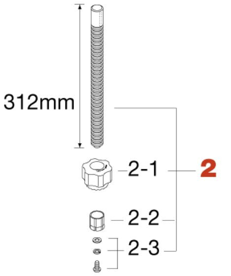 TAMA obere Spindelschraube für HT730/HT530/HT630/HT630C Drum Throne