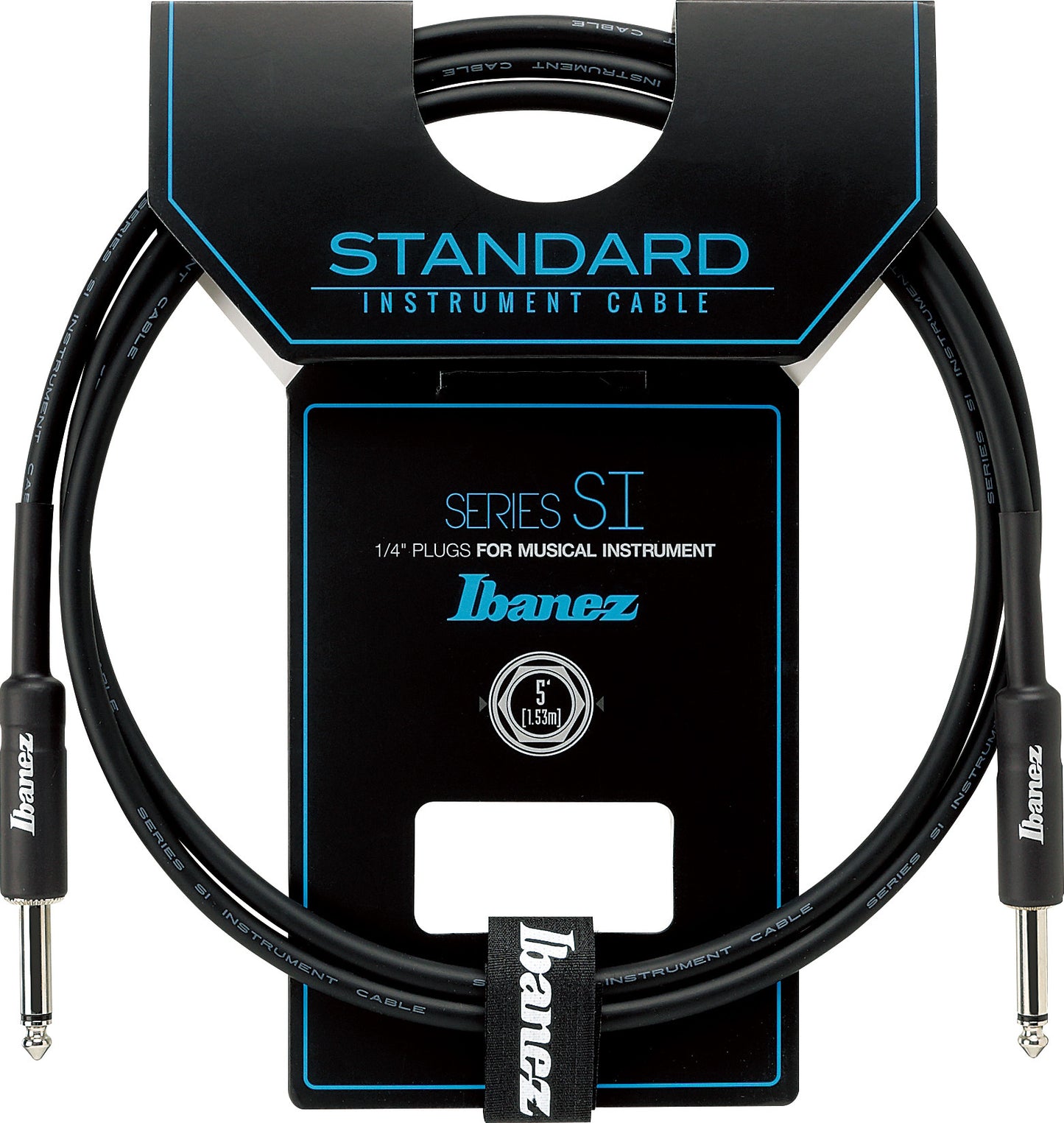 IBANEZ Instrumentenkabel 1,52m Schwarz 2 gerade Stecker