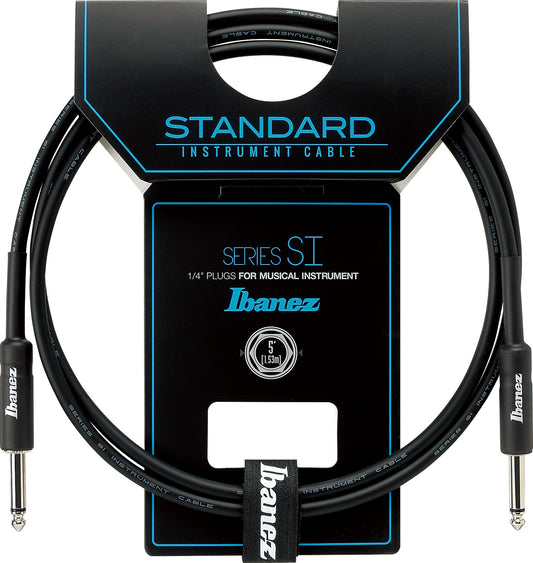 IBANEZ Instrumentenkabel 1,52m Schwarz 2 gerade Stecker