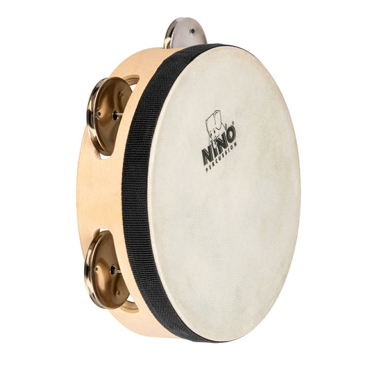 NINO Percussion Tamburin mit Kunststofffell - 6” einreihig