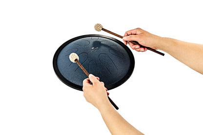 MEINL Sonic Energy 10" Compact Steel Tongue Drum, C Moll, 8 Töne, 432 Hz, Marineblau