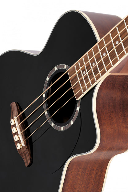 ORTEGA Deep Series 8 Medium Scale Acoustic Bass 4 String - Spruce / Mahogany Black