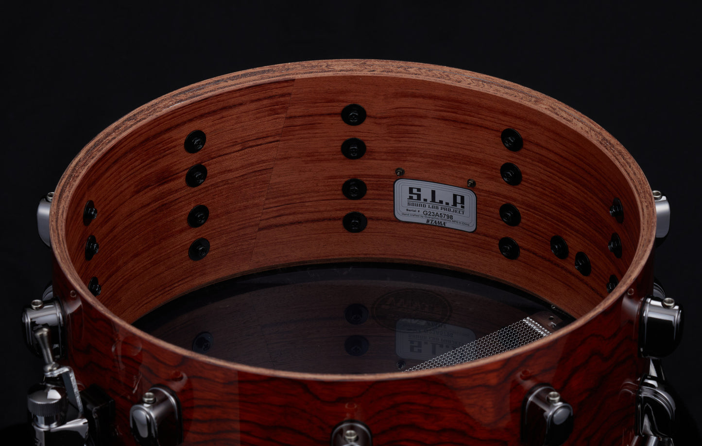 TAMA Sound Lab Project G-Bubinga Snaredrum 14" x 6"- Natural Quilted Bubinga