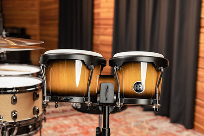 MEINL Percussion Headliner Series Wood Bongo 6 3/4" Macho & 8" Hembra - Wine Red Burst