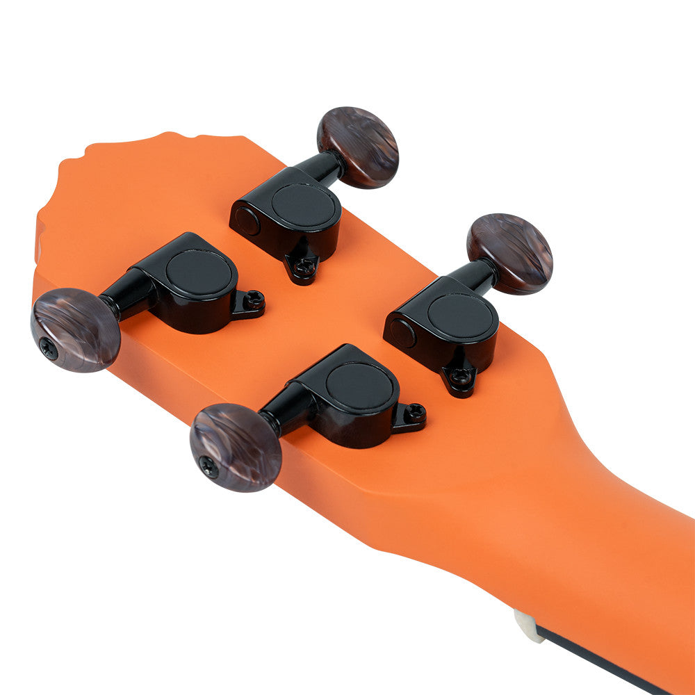 ORTEGA Custom Built Series Halloween Edition Concert Preamp Ukulele 4 String - Pumpkin Orange