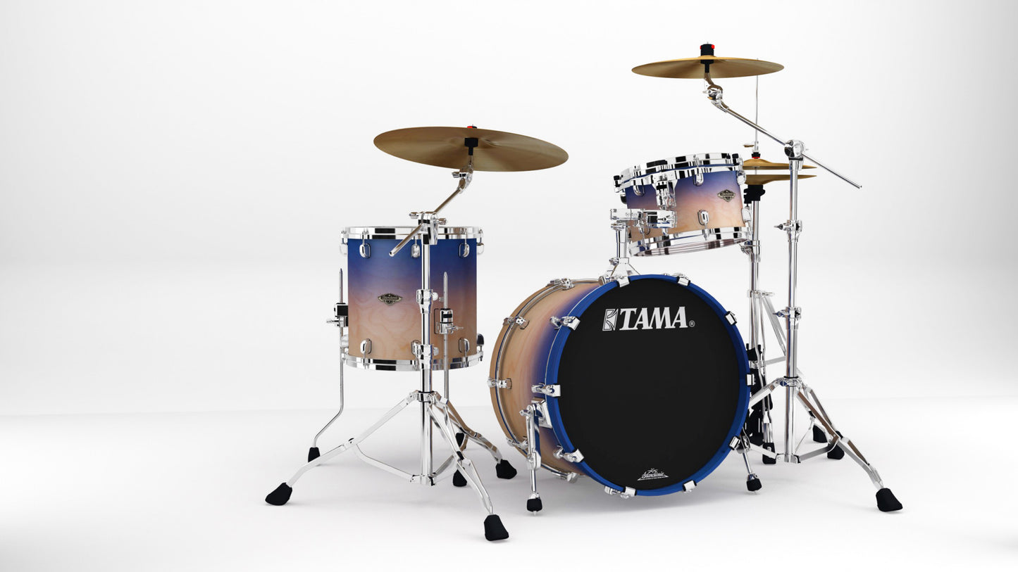 TAMA Starclassic Walnut/Birch Lacquer Shell Kit 3 teilig - Satin Purple Atmosphere Fade/Chrom HW