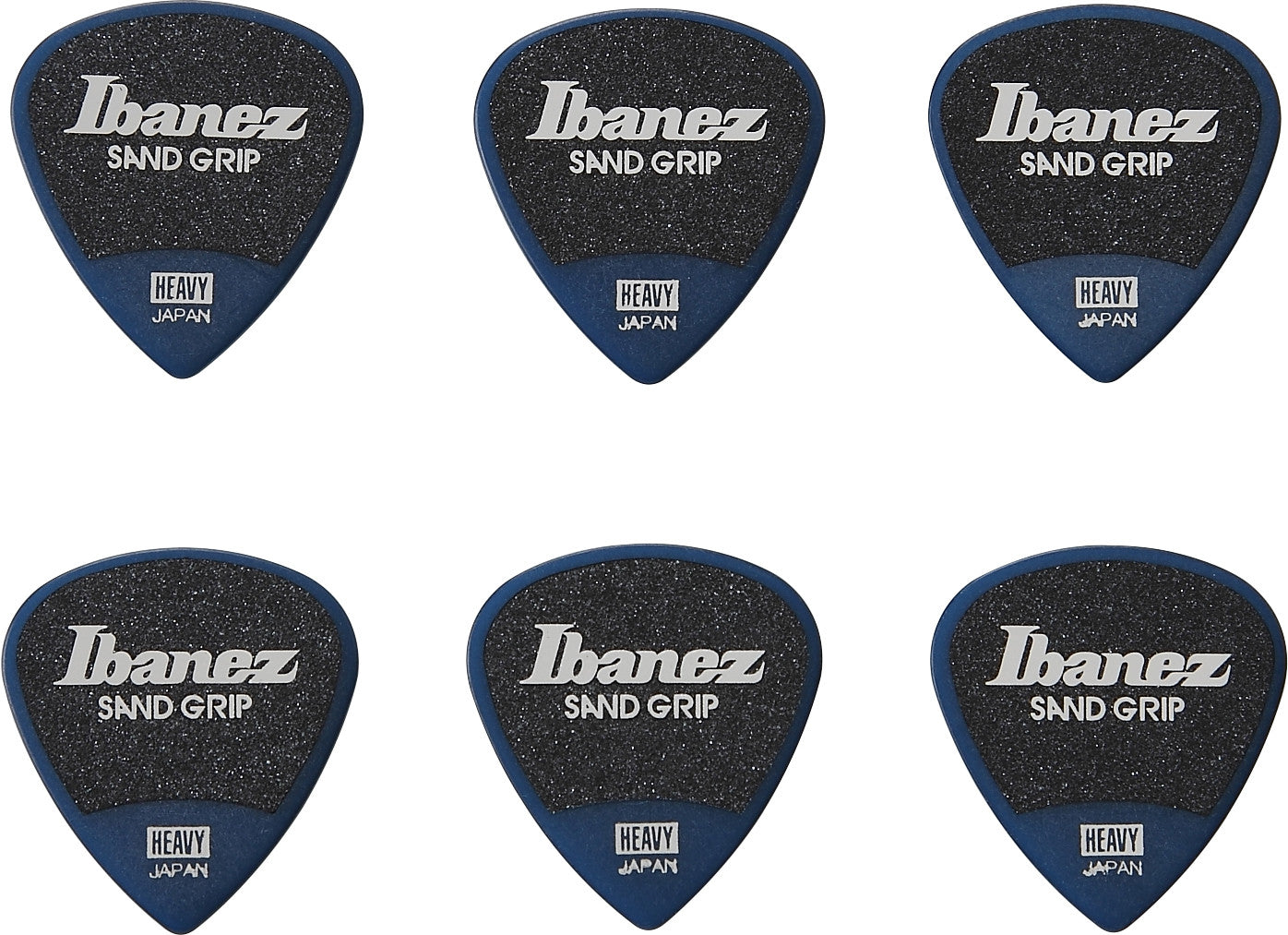 IBANEZ Grip Wizard Series Sand Grip Flat Picks - 6 pcs