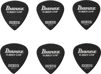 IBANEZ Grip Wizard Series Rubber Grip Flat Pick - 6er Pack