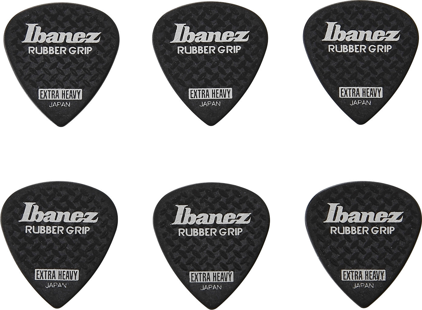 IBANEZ Grip Wizard Series Rubber Grip Flat Pick - 6er Pack