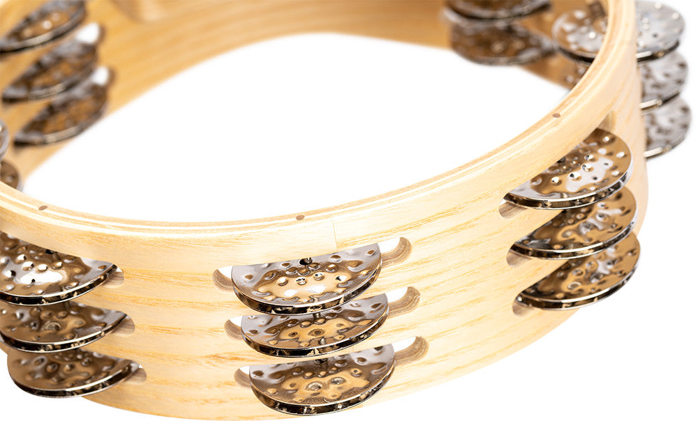 MEINL Percussion Artisan Edition Series Triple-Row Wood Tambourine - 8"