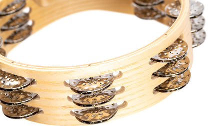 MEINL Percussion Artisan Edition Series Triple-Row Wood Tambourine - 8"