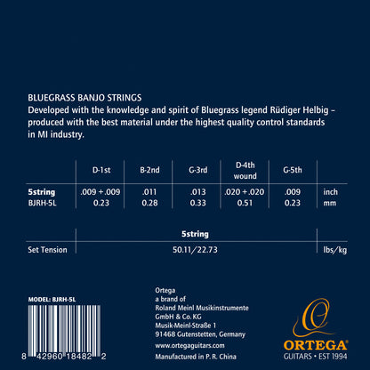 ORTEGA Rüdiger Helbig Signature Bluegrass Banjo Strings - Light