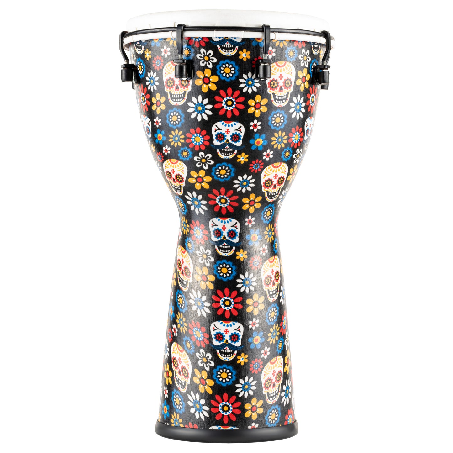 MEINL Percussion Alpine Series Synthetic Djembe - 10" Day of the Dead Finish