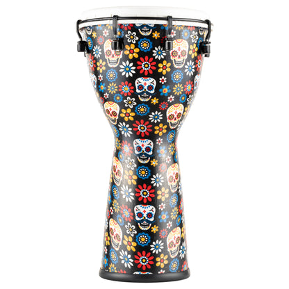 MEINL Percussion Alpine Series Synthetic Djembe - 10" Day of the Dead Finish