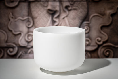 MEINL Sonic Energy Weiß-mattierte Kristallklangschale 11“ - F4/Herzchakra/432 Hz