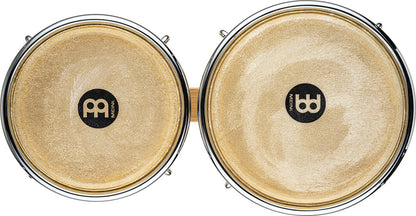 MEINL Percussion Wood Bongo 6 3/4" Macho & 8" Hembra - Natural/Chrome HW