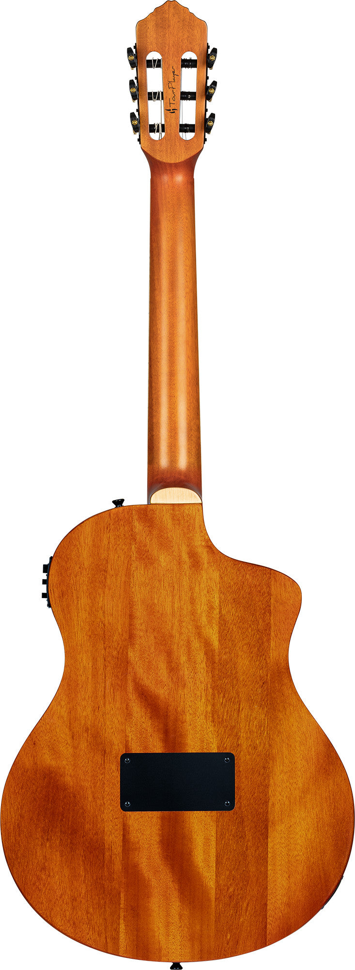 ORTEGA TourPlayer DeLuxe Nylon String Guitar 6-String Lefty - Flamed Maple Blue + Gig Bag