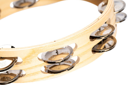 MEINL Percussion Artisan Edition Series Dual-Row Wood Tambourine - 10"